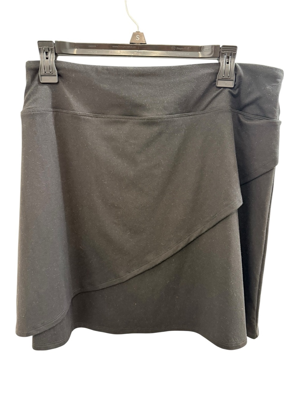 Eddie Bauer Black Asymmetrical Layered Skirt Large